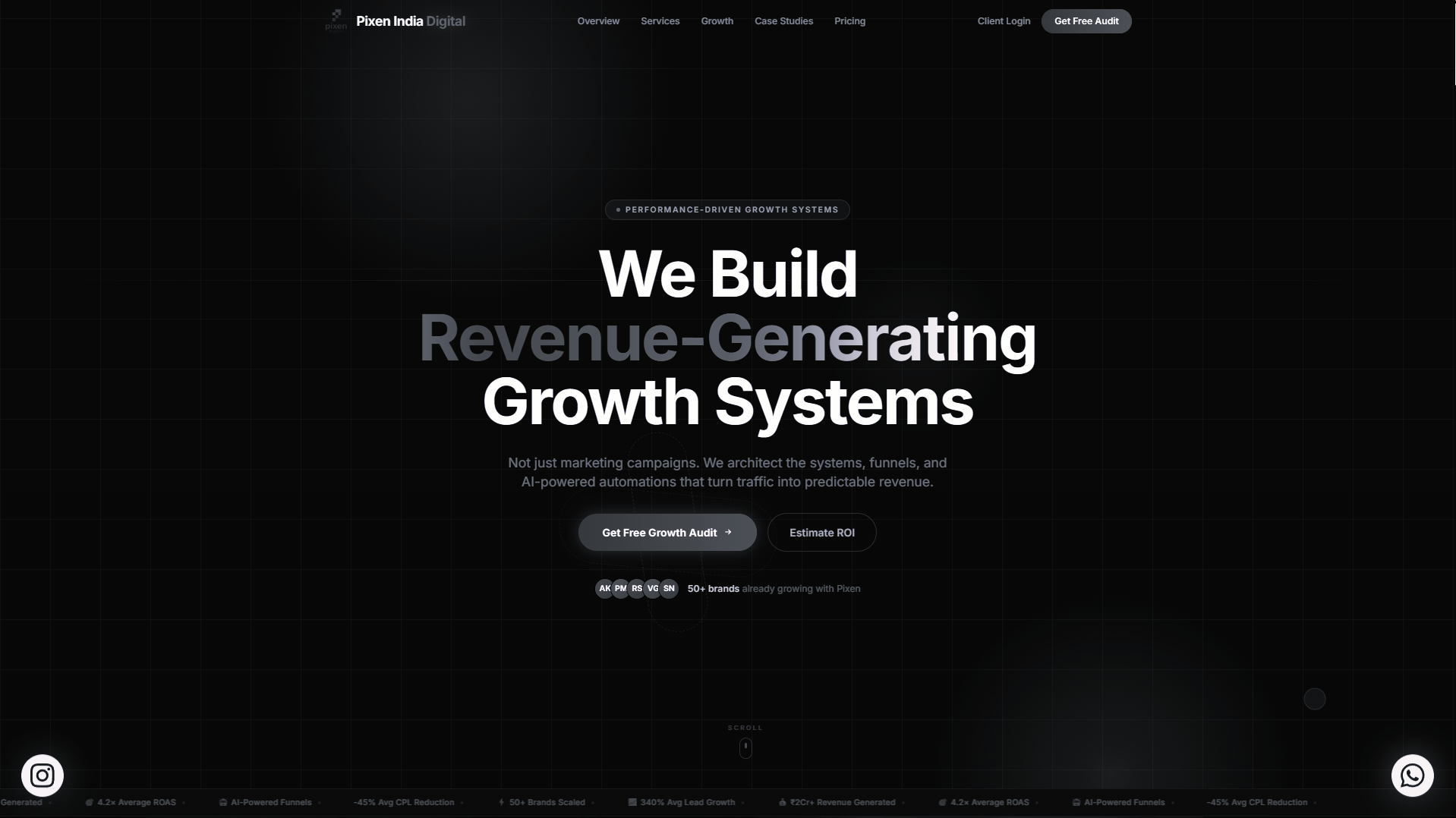 Pixen India Digital — Official website for a digital marketing agency, built from scratch